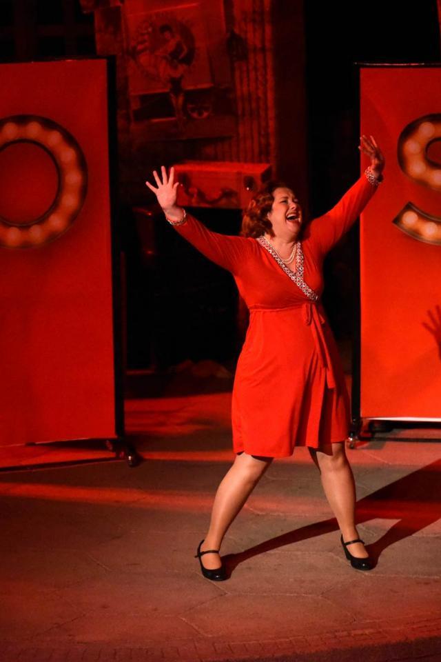 Mama Rose belting out a number in a production of Gypsy