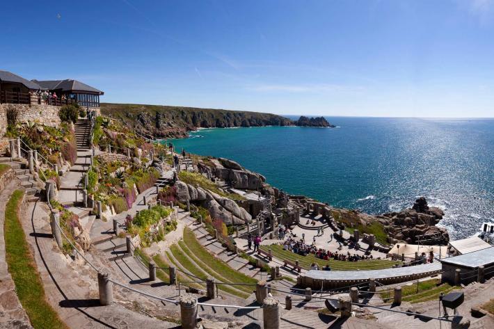 A view across Porthcurno Bay